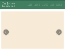 Tablet Screenshot of joannafoundation.org